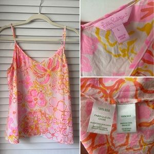 EUC Lilly Pulitzer Large Silk Tank